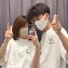 love legend情侶裝短袖夏季t恤套裝一男一女寬松休閑簡約衣服半袖班服定制 白男+白女【小白】 M 男+S 女 曬單實(shí)拍圖