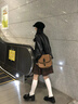 衣典零一（LEDIALYI）黑色小皮衣外套女春秋2025新款小個(gè)子高級感港風(fēng)復古機車(chē)pu皮上衣 黑色 S （建議90斤內） 曬單實(shí)拍圖