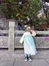 巴拉巴拉童裝女童漢服國(guó)風(fēng)連衣裙春秋寶寶襦裙演出服兒童裙子 黃綠色00334 130 曬單實(shí)拍圖