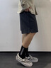 柏銘臣冰絲短褲男夏季新款美式復古休閑潮流外穿中褲運動(dòng)百搭五分褲子男 灰色 L 【建議120-135斤】 曬單實(shí)拍圖
