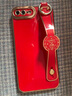優(yōu)蕾絲 iphone6/7/8手機(jī)殼6s保護(hù)6plus硅膠套蘋果腕帶斜挎掛繩全包防摔軟殼女款 蘋果7plus/8plus【中國紅】全屏鋼膜+斜挎 曬單實(shí)拍圖