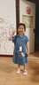 戴維貝拉（DAVE＆BELLA）女夏季裙子女童連衣裙兒童公主裙小女孩夏裝中大童女裝9-12歲夏天 牛仔藍(lán) 120 cm（建議身高110-120cm） 曬單實拍圖