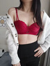 淘可夢無痕紅色內(nèi)衣女小胸聚攏無鋼圈性感少女文胸罩套裝結(jié)婚新娘蛇年款 幸運紅(套裝) MX447 80A 36B(通杯) 曬單實拍圖