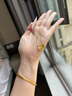 周六福  黃金項鏈女花間蝶谷5G足金鏈墜鎖骨鏈送女生禮物 計價(jià) 40+5cm尾鏈-4.66g 曬單實(shí)拍圖