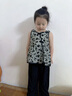迪士尼2025新款女寶寶夏季兩件套裝1-4歲5小童嬰兒童裝韓版女童夏天衣服 水墨套裝 120 建議身高105-115cm 曬單實拍圖