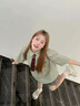 鹿依檸連衣裙女夏季2025新款女裝韓系減齡學(xué)院風(fēng)襯衫小個(gè)子顯高百褶短裙 綠色上衣+灰色百褶裙 M 曬單實(shí)拍圖