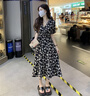 芭芙達(dá)妮碎花連衣裙女夏季2025新款小個子氣質(zhì)顯瘦百搭中長款黑碎花裙子 黑色 M 建議95-110 曬單實(shí)拍圖