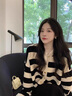 歐迪惠（Oudihui）2025年新款休閑褲女裝秋季套裝小香風針織衣服穿搭一整套闊腿褲子 上衣+褲子 XL 曬單實拍圖