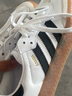 adidas「T頭鞋 」SAMBAE經(jīng)典厚底增高板鞋德訓(xùn)鞋女阿迪達(dá)斯三葉草 白/一號(hào)黑 37 曬單實(shí)拍圖