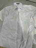 啄木鳥(niǎo)純棉液氨免燙白色男士短袖襯衫夏季寬松版商務(wù)休閑正裝職業(yè)藍襯衣 短袖款37243白色 40 曬單實(shí)拍圖