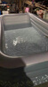 游泳池充氣泳池兒童家用小孩成人充氣水池大型戶外家庭折疊洗澡池 2.1米3層量子灰/入門/無線閃充 曬單實(shí)拍圖
