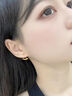 周鼎生珠寶王子文同款黃金耳釘女999足金耳環(huán)小金豆豆扇形2021年新款潮 黃金耳釘【一對(duì)】約2.9-3.1g 曬單實(shí)拍圖
