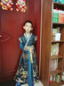 迪士尼（Disney）男童漢服中國風(fēng)2025新款古裝少爺服兒童公子服古風(fēng)唐裝國學(xué)演出服 【藍色游龍】套裝+扇子 130 身高120—130cm 體重40-50斤 曬單實(shí)拍圖