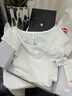 lululemon丨Cap-Sleeve 女士蓋肩袖亨利領(lǐng) T 恤 LW3IGFS 白色 XS 曬單實(shí)拍圖