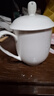 泥之戀景德鎮(zhèn)骨瓷純白帶蓋陶瓷水杯 家用大茶杯 水杯會議杯定制杯 600ml 曬單實拍圖