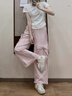 思倫鳥粉色kitty阿甘板鞋女款2025夏新款百搭可愛小白鞋厚底德訓(xùn)鞋子女 粉紅色 37 曬單實拍圖