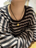 寶慶銀樓七夕八寶羅盤(pán)黃金吊墜足金999福字項鏈送老婆媽媽爸爸生日禮物 足金八寶羅盤(pán)約5.3g【贈繩子+0.1g金珠】 曬單實(shí)拍圖