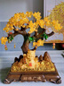 莫尼森  MOREISAN黃水晶發(fā)財(cái)樹招財(cái)貓 擺件辦公室裝飾品開業(yè)店鋪前臺(tái)擺件喬遷禮品 15寸財(cái)源廣進(jìn)沙金招財(cái)貓發(fā)財(cái)樹38*17*40cm 曬單實(shí)拍圖