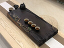 石間說(shuō) 整塊黑檀木茶盤(pán)天然實(shí)木茶盤(pán)茶臺茶具原創(chuàng  )手繪雕刻簡(jiǎn)約家用托盤(pán) 70*30*4.5CM枯木逢春 曬單實(shí)拍圖