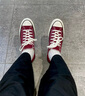 匡威（Converse）官方 1970S男女帆布鞋美拉德酒紅色深紫紅色A01450C A01450C 44 曬單實(shí)拍圖