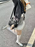 歐時(shí)納（JUST STAR）保齡球包包女款2025年新款輕奢侈單肩斜挎包手提包感激生日禮物女 松露黑 +贈掛飾 曬單實(shí)拍圖