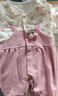 夢(mèng)伊藍（MENGYILAN）嬰兒新生衣服可愛(ài)嬰幼兒秋季外出寶寶連體衣公主滿(mǎn)月哈衣周歲爬服 【櫻桃雙層】假兩件-粉色 90碼（9-12個(gè)月25斤內） 曬單實(shí)拍圖