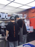 易美購純棉餐飲工作服短袖男夏季服務(wù)員燒烤定制超市水果店t恤印字logo 黑色T恤 L 曬單實(shí)拍圖