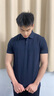 萊克斯頓七夕禮物短袖男【商場同款】夏季新款5A抗菌防螨polo衫t恤男 深藍(lán)色-純色款 均碼 L 曬單實(shí)拍圖