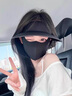 GOLOVEJOY夏季新款全臉防曬面罩女口罩遮陽帽子透氣戶外騎行紫外線護(hù)眼角 黑色【可拆卸面罩】 曬單實(shí)拍圖