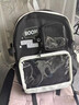 痛包雙肩包書(shū)包大容量中學(xué)生二次元透明谷子大食量背包 黑色 （送兩張扎板） 曬單實(shí)拍圖