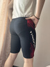 英發(fā)（YINGFA）泳褲男士泳衣休閑五分褲成人專(zhuān)業(yè)訓練速干防鯊魚(yú)皮平角游泳褲 黑紅波點(diǎn)【仿鯊魚(yú)皮/五分褲】 M 【建議100-120斤】 曬單實(shí)拍圖