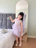 班喜迪女童連衣裙夏裝新款洋氣兒童公主裙周歲禮服背心裙子夏季寶寶紗裙 粉色 100 曬單實(shí)拍圖