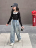 兜兜王國(guó)女童直筒闊腿牛仔褲春秋款兒童休閑褲新款中大童長(zhǎng)褲2025新款女孩 藍(lán)色 120 曬單實(shí)拍圖