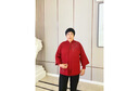俞兆林（YUZHAOLIN）新款媽媽裝春秋洋氣上衣中老年女中式婚禮服針織開衫加絨毛衣外套 紅色 L 建議105-115斤 曬單實拍圖