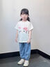 班喜迪女童牛仔褲夏裝2025新款女寶寶薄款冰絲褲子夏季兒童寬松九分長褲 牛仔藍 110 曬單實拍圖