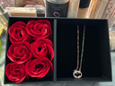 戚小米跳動(dòng)的心雙C吊墜項鏈女生鎖骨鏈輕奢七夕情人節生日禮物送女友 跳動(dòng)的心項鏈【玫瑰花禮盒】 曬單實(shí)拍圖