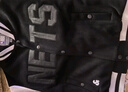 杰克·瓊斯（JACK&JONES）男裝NBA聯(lián)名籃網(wǎng)隊(duì)春秋男士棒球領(lǐng)夾克撞色不同材質(zhì)拼接外套 黑色E40 黑色E40 M 175 曬單實(shí)拍圖