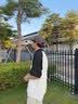 百鵲亭polo衫男夏季新款日系潮牌寬松短袖t恤男學院風撞色寬松半袖體恤 黑色 XL 曬單實拍圖