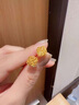中國黃金18K金拉絲小方糖黃金耳釘女款耳飾520情人節(jié)禮物送女友送老婆 18K金方糖耳釘 約0.45g 曬單實(shí)拍圖