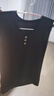 冰絲小吊帶無(wú)袖背心女夏外穿內搭寬松韓版紐扣v領(lǐng)針織打底衫上衣 黑色  L 105-115斤 曬單實(shí)拍圖