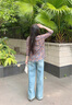 布符（Cloth Fu）布符2025年夏季牛仔藍(lán)直筒牛仔褲女高腰透氣薄款休閑褲顯瘦修身 牛仔藍(lán) S 曬單實(shí)拍圖