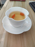 恒福古玉瓷茶杯組帶底座杯托陶瓷功夫茶具主人杯白瓷品茗杯家用喝茶杯 古玉瓷蓮花杯組60ml 曬單實(shí)拍圖