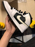 Jordan籃球鞋男女AJ1喬1 JORDAN 1中幫運動鞋DR0501-101白黑36.5 曬單實拍圖