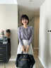 矜持范半身裙女白色百褶裙女夏垂墜感顯瘦2025新款A字裙中長(cháng)款高腰傘裙 白色 M 曬單實(shí)拍圖