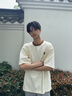 William fox&sons新復(fù)古回潮100%長(zhǎng)絨纖維親膚針織面料撞色領(lǐng)設(shè)計(jì)坐姿狐貍短袖T恤 柔和杏 XL /52 曬單實(shí)拍圖