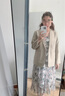 德瑪納（dme）【優(yōu)雅西服套裝】春秋青果領(lǐng)西裝連衣裙女時(shí)尚兩件套 曬單實(shí)拍圖
