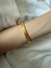 福吉歐金包銀碎碎冰手鐲999足金包足銀爆閃時(shí)尚寬面實(shí)心黃金鐲子送老婆 碎碎冰手鐲【62圈口】總重約30克 包金3.3克 曬單實(shí)拍圖