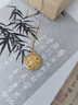 中國黃金（CHINA GOLD）黃金吊墜足金八寶羅盤黃金吊墜福牌編繩項鏈七夕生日禮物送老婆 約1.6g 曬單實拍圖