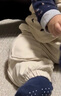 babylove【清倉】男女寶寶褲子春款外出毛圈休閑長褲百搭束腳衛(wèi)褲運動褲 曬單實拍圖