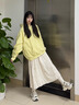 依思 Q（exull）厚底老爹鞋女2025春夏新款透氣百搭網(wǎng)面運動(dòng)鞋女軟底輕便休閑鞋女 米白色 -防滑軟底6.5cm 37 曬單實(shí)拍圖